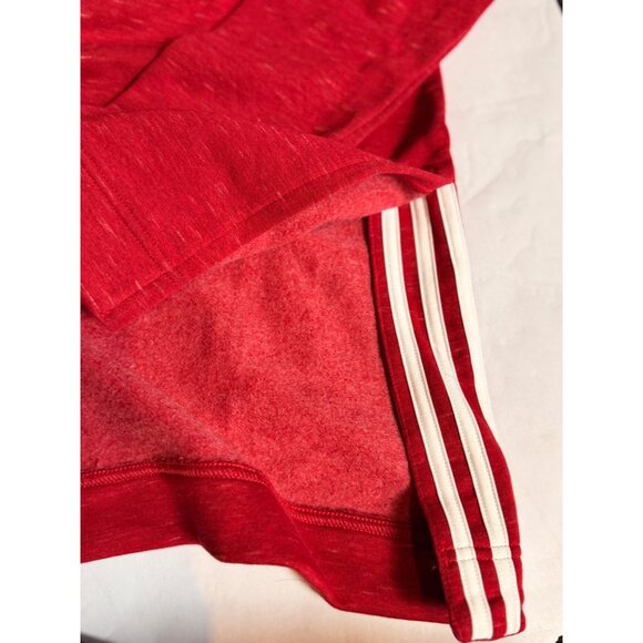 Adidas Womens Red maroon Hoodie Sweatshirt M 12-14 Logo Print Drawstring Comfor - Picture 4 of 15